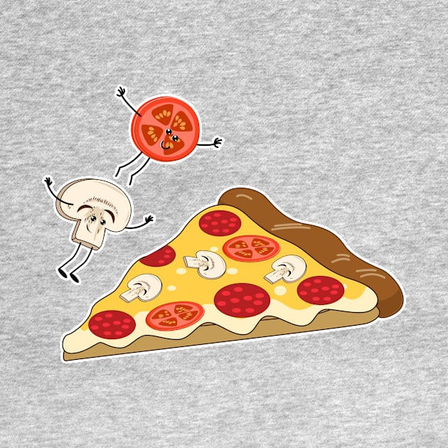 Jumping Pizza slice by vpdesigns